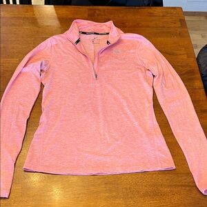 Nike Women's Dri-fit Pink Quarter-Zip Sweatshirt